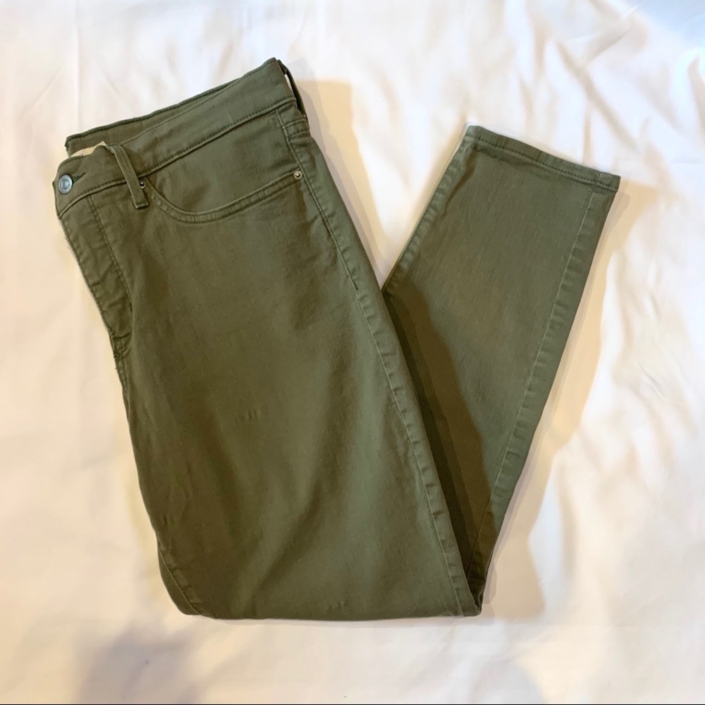 Levi’s 311 Olive Green Skinny Ankle Jeans